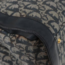 Christian Dior Trotter Canvas Tote Bag Navy Gold Auth ka3763-15