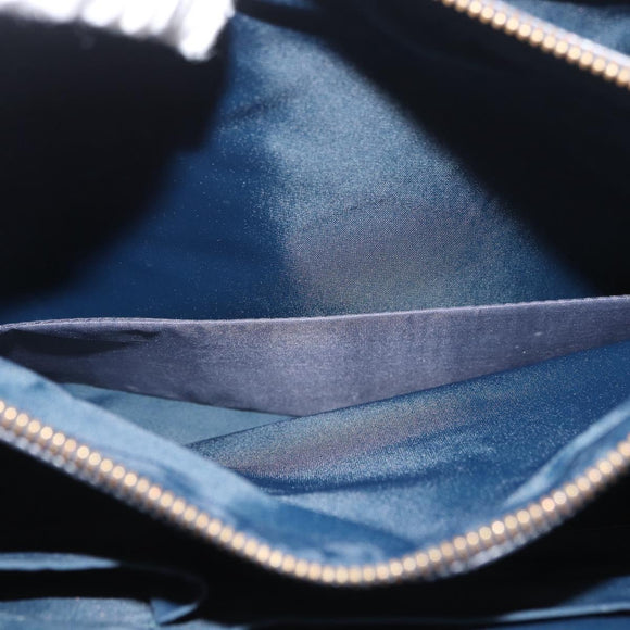 Christian Dior Trotter Canvas Tote Bag Navy Gold Auth ka3763