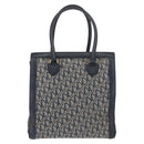 Christian Dior Trotter Canvas Tote Bag Navy Gold Auth ka3763-2
