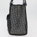 Christian Dior Trotter Canvas Tote Bag Navy Gold Auth ka3763-3