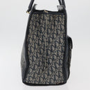 Christian Dior Trotter Canvas Tote Bag Navy Gold Auth ka3763-4