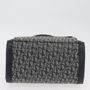 Christian Dior Trotter Canvas Tote Bag Navy Gold Auth ka3763-5
