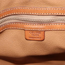 CELINE Macadam Canvas Hand Bag PVC Leather Brown Gold Auth ka3766-17