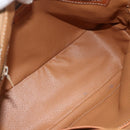 CELINE Macadam Canvas Hand Bag PVC Leather Brown Gold Auth ka3766-11
