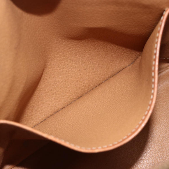CELINE Macadam Canvas Hand Bag PVC Leather Brown Gold Auth ka3766