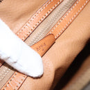 CELINE Macadam Canvas Hand Bag PVC Leather Brown Gold Auth ka3766-12