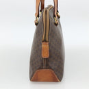 CELINE Macadam Canvas Hand Bag PVC Leather Brown Gold Auth ka3766-4