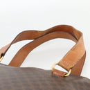 CELINE Macadam Canvas Hand Bag PVC Leather Brown Gold Auth ka3766-8