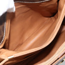 CELINE Macadam Canvas Shoulder Bag PVC Leather Brown Gold Auth ka3768-22
