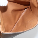 CELINE Macadam Canvas Shoulder Bag PVC Leather Brown Gold Auth ka3768-24