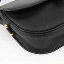 Christian Dior Honeycomb Canvas Shoulder Bag PVC Black Gold Auth ka3769A-14