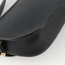 Christian Dior Honeycomb Canvas Shoulder Bag PVC Black Gold Auth ka3769A-16
