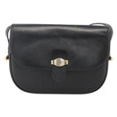 Christian Dior Honeycomb Canvas Shoulder Bag PVC Black Gold Auth ka3769A-13