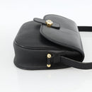 Christian Dior Honeycomb Canvas Shoulder Bag PVC Black Gold Auth ka3769A-4