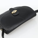 Christian Dior Honeycomb Canvas Shoulder Bag PVC Black Gold Auth ka3769A-6
