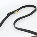 Christian Dior Honeycomb Canvas Shoulder Bag PVC Black Gold Auth ka3769A-8