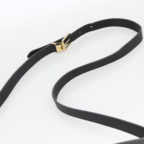 Christian Dior Honeycomb Canvas Shoulder Bag PVC Black Gold Auth ka3769A