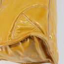 PRADA Hand Bag Patent leather Yellow Gold Auth ka377-17