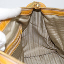 PRADA Hand Bag Patent leather Yellow Gold Auth ka377-21