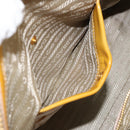 PRADA Hand Bag Patent leather Yellow Gold Auth ka377-25