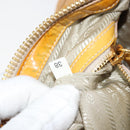 PRADA Hand Bag Patent leather Yellow Gold Auth ka377-11