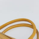 PRADA Hand Bag Patent leather Yellow Gold Auth ka377-14