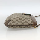 GUCCI GG Supreme Web Sherry Line Bag PVC Beige Gold 39 02 026 Auth ka3770-4