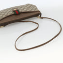 GUCCI GG Supreme Web Sherry Line Bag PVC Beige Gold 39 02 026 Auth ka3770-7