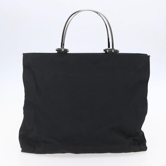 GUCCI GG Supreme Bamboo Shoulder Bag PVC Nylon 3 Set Beige Black Auth ka378