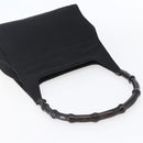 GUCCI GG Supreme Bamboo Shoulder Bag PVC Nylon 3 Set Beige Black Auth ka378-20