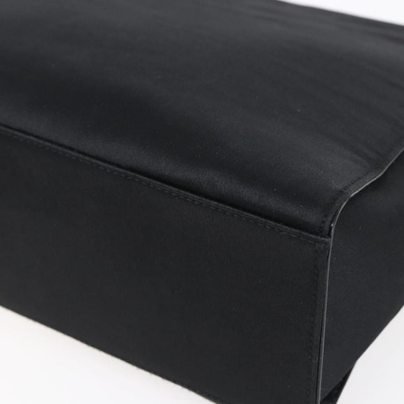 GUCCI GG Supreme Bamboo Shoulder Bag PVC Nylon 3 Set Beige Black Auth ka378