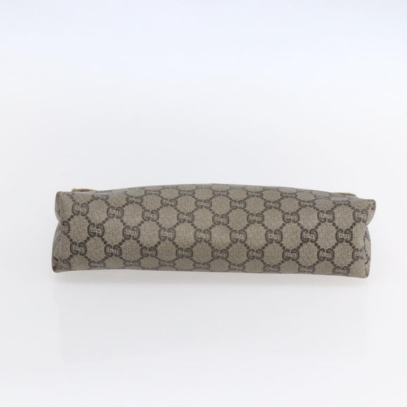 GUCCI GG Supreme Bamboo Shoulder Bag PVC Nylon 3 Set Beige Black Auth ka378