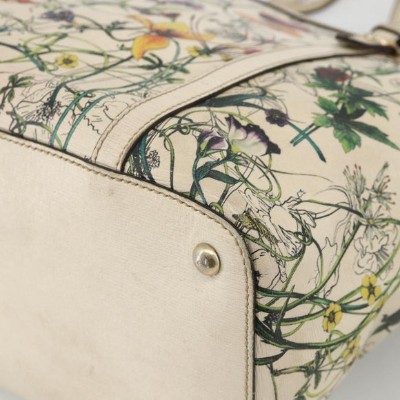GUCCI Tote Bag PVC Ivory Gold 309613 Auth ka3786