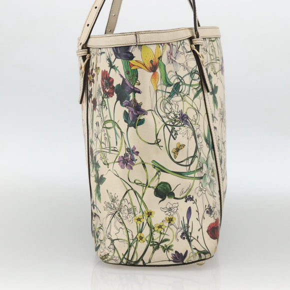 GUCCI Tote Bag PVC Ivory Gold 309613 Auth ka3786