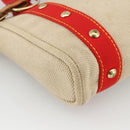 LOUIS VUITTON Antigua Cabas PM Hand Bag Red Beige M40038 LV Auth ka3789-11