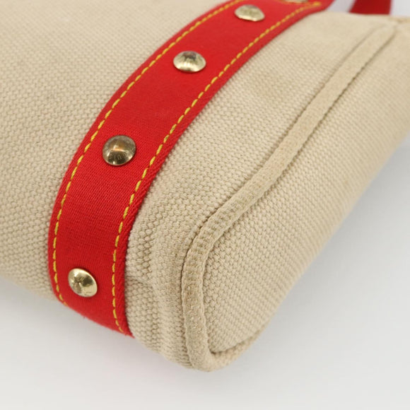 LOUIS VUITTON Antigua Cabas PM Hand Bag Red Beige M40038 LV Auth ka3789