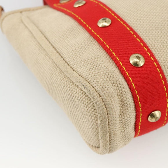 LOUIS VUITTON Antigua Cabas PM Hand Bag Red Beige M40038 LV Auth ka3789