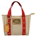 LOUIS VUITTON Antigua Cabas PM Hand Bag Red Beige M40038 LV Auth ka3789-2