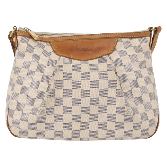 LOUIS VUITTON Damier Azur Siracusa PM Shoulder Bag N41113 LV Auth ka3790