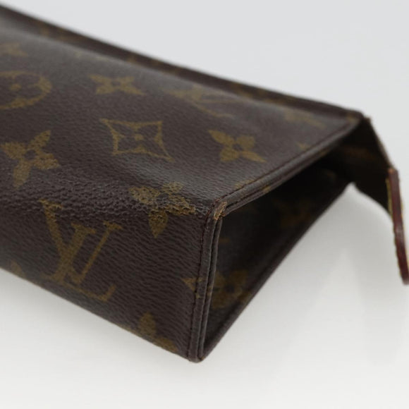 LOUIS VUITTON Monogram Poche Toilette 15 Pouch M47546 LV Auth ka3793