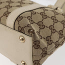 GUCCI Abbey GG Canvas Handtas Beige Goud 141471 Auth ka3796-16
