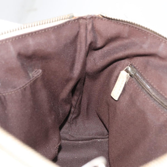 GUCCI Abbey GG Canvas Handtas Beige Goud 141471 Auth ka3796