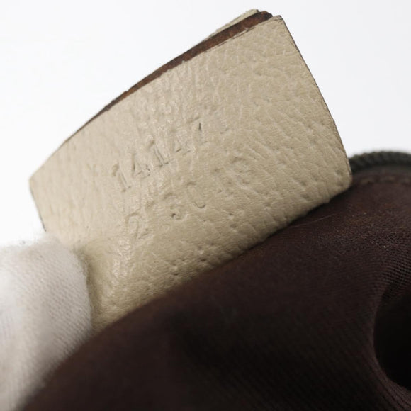 GUCCI Abbey GG Canvas Handtas Beige Goud 141471 Auth ka3796