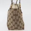 GUCCI Abbey GG Canvas Handtas Beige Goud 141471 Auth ka3796-4