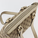 GUCCI Abbey GG Canvas Handtas Beige Goud 141471 Auth ka3796-6