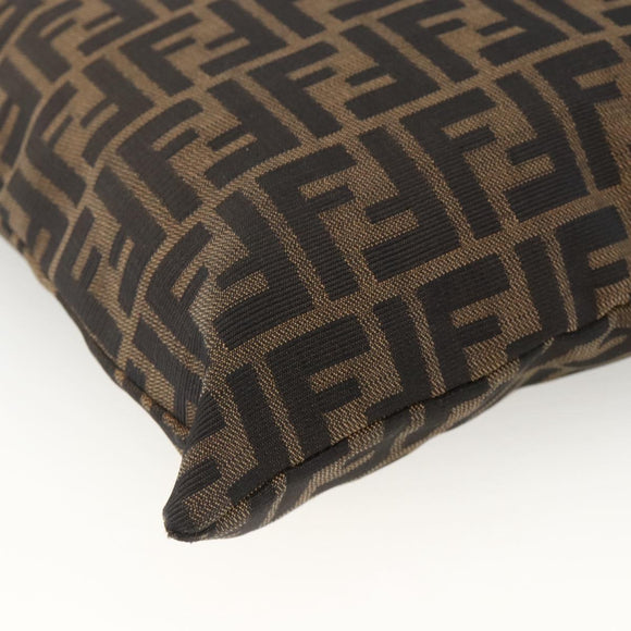 FENDI Zucca Canvas Tote Bag Black Brown Auth ka3797A