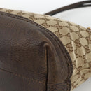 GUCCI GG Canvas Bamboo Tote Bag Black Gold 353125 Auth ka3798-9