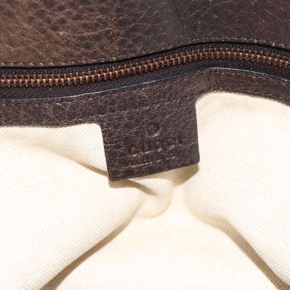 GUCCI GG Canvas Bamboo Tote Bag Black Gold 353125 Auth ka3798