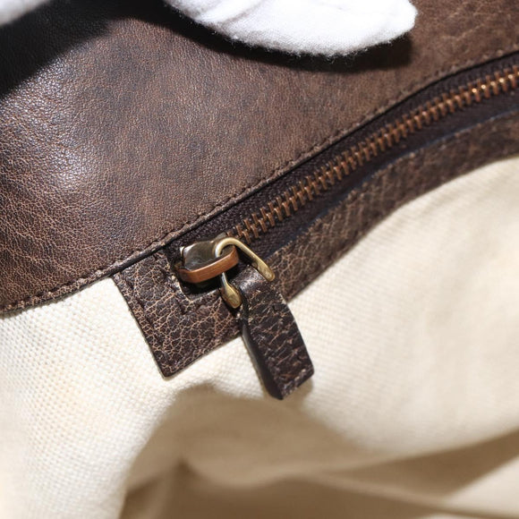 GUCCI GG Canvas Bamboo Tote Bag Black Gold 353125 Auth ka3798