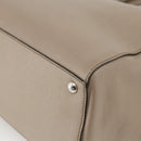 FENDI To joule Hand Bag Leather 2way Beige Silver Auth ka3800-10